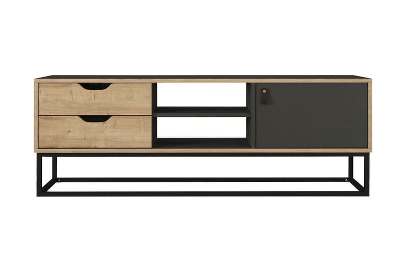 GIETHMEN Tv-bänk 150 cm Natur/Antracit - Möbler - Vardagsrum - Tv-möbler & mediamöbler - Tv-bänkar