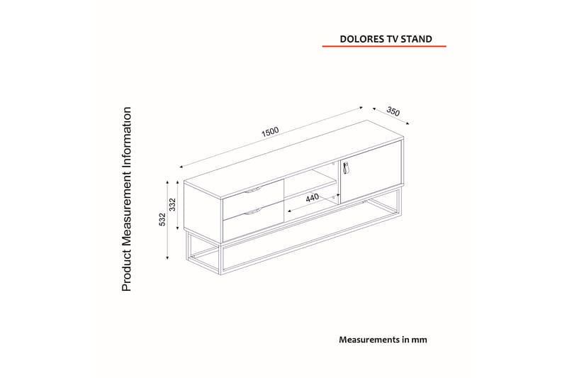 GIETHMEN Tv-bänk 150 cm Natur/Antracit - Möbler - Vardagsrum - Tv-möbler & mediamöbler - Tv-bänkar