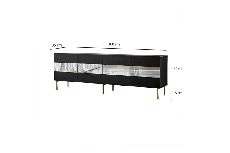 HARIPALA Tv-bänk 180 cm Grå - Möbler - Vardagsrum - Tv-möbler & mediamöbler - Tv-bänkar