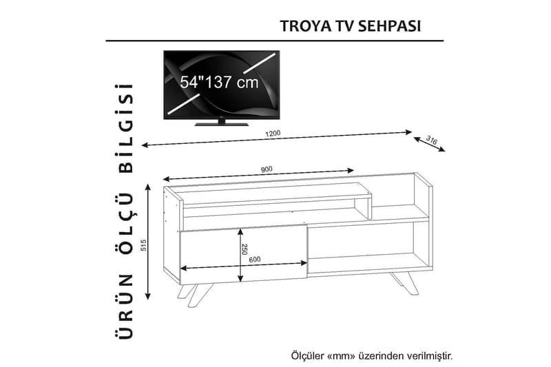 HEDVIQ Tv-bänk 120 cm Vit - Vit - Möbler - Vardagsrum - Tv-möbler & mediamöbler - Tv-bänkar