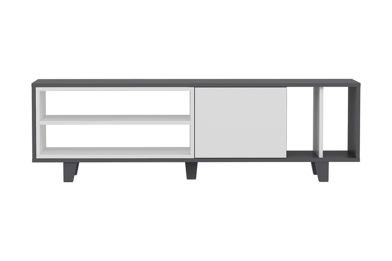 HEMER Tv-bänk 160 cm Vit/Antracit - Möbler - Vardagsrum - Tv-möbler & mediamöbler - Tv-bänkar