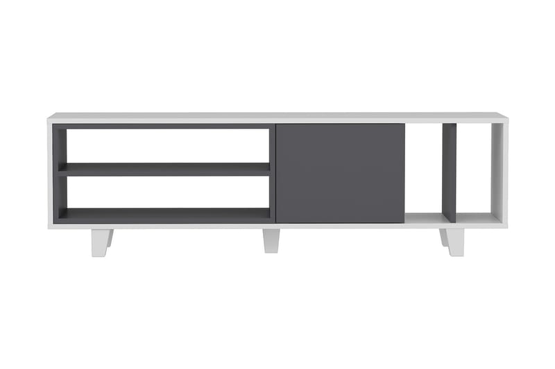 HEMER Tv-bänk 160 cm Vit/Antracit - Möbler - Vardagsrum - Tv-möbler & mediamöbler - Tv-bänkar