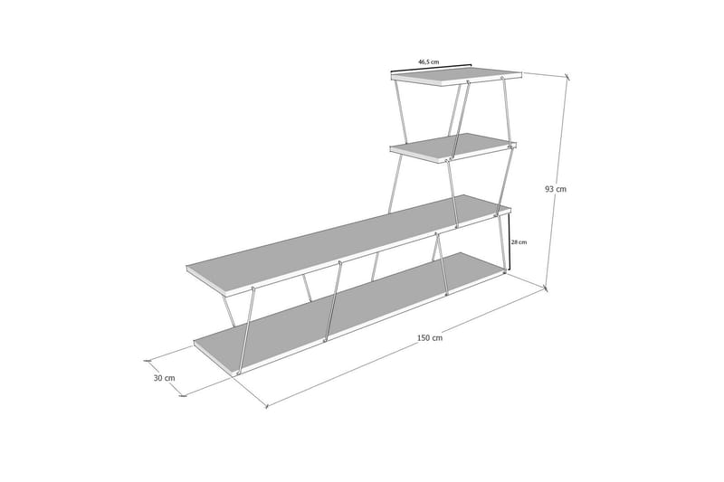 IGAZZ Tv-bänk 150 cm Antracit - Möbler - Vardagsrum - Tv-möbler & mediamöbler - Tv-bänkar