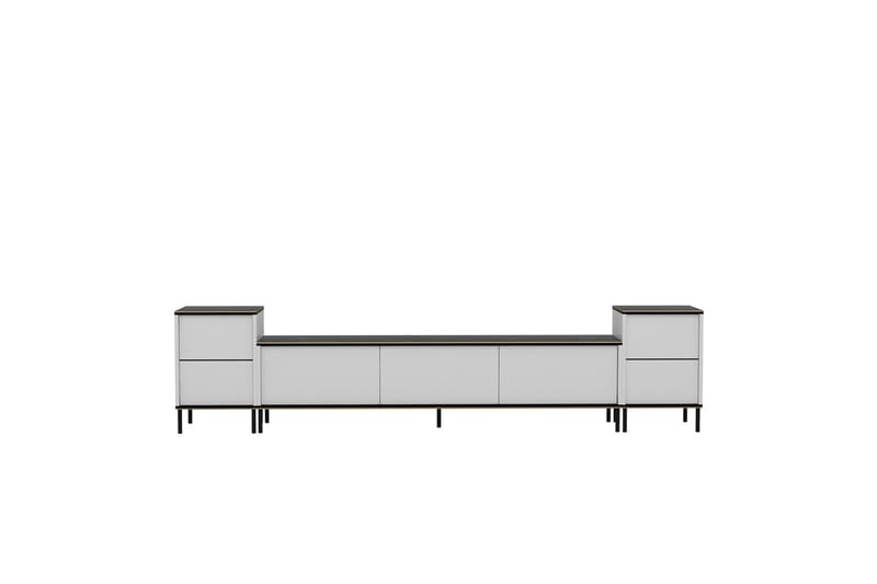 Imaj Tv-bänk 260 cm Guld/Svart/Vit - Möbler - Vardagsrum - Tv-möbler & mediamöbler - Tv-bänkar