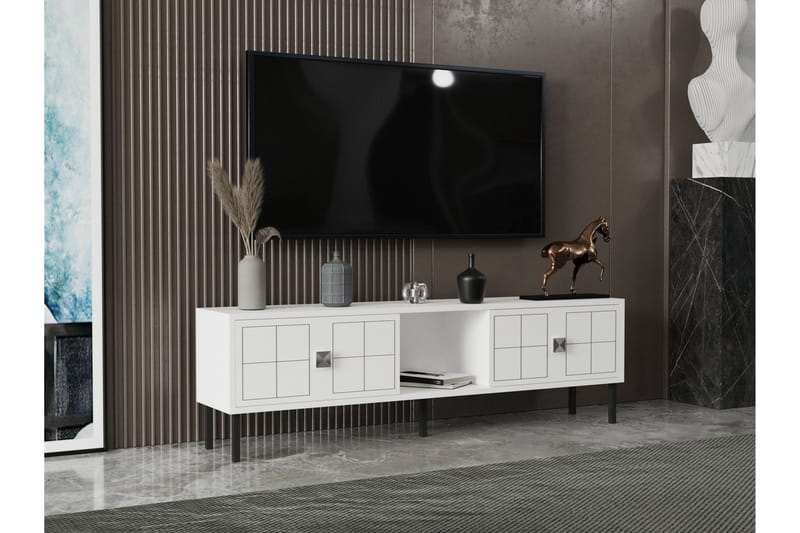 Keary Tv-bänk 150 cm Silver - Möbler - Vardagsrum - Tv-möbler & mediamöbler - Tv-bänkar