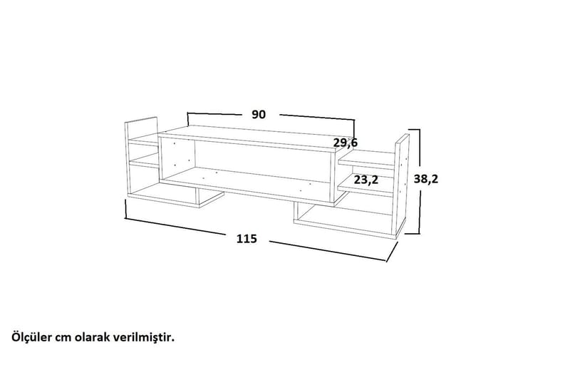 KELLY Tv-bänk 90 cm Vit - Vit - Möbler - Vardagsrum - Tv-möbler & mediamöbler - Tv-bänkar