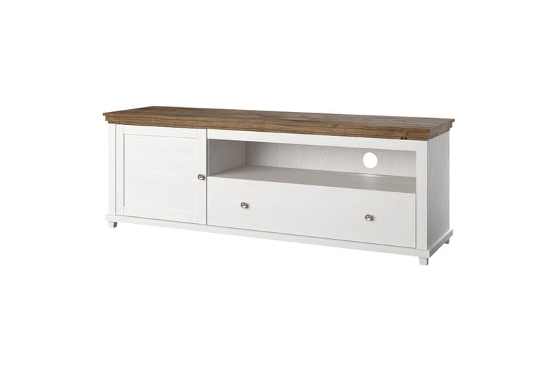 KENSTONE Tv-bänk 181 cm  Vit/Natur - Möbler - Vardagsrum - Tv-möbler & mediamöbler - Tv-bänkar