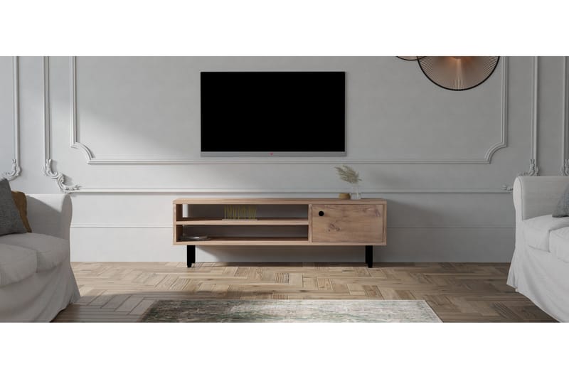 LANDAR Tv-bänk 120 cm Natur - Möbler - Vardagsrum - Tv-möbler & mediamöbler - Tv-bänkar