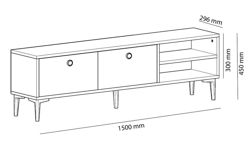 LAROY Tv-bänk 150 cm Ljus Natur - Möbler - Vardagsrum - Tv-möbler & mediamöbler - Tv-bänkar