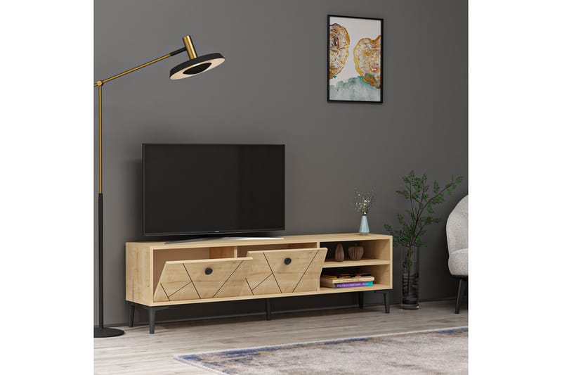 LAROY Tv-bänk 150 cm Ljus Natur - Möbler - Vardagsrum - Tv-möbler & mediamöbler - Tv-bänkar