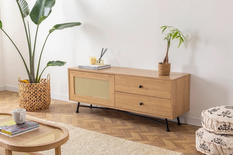 Makwana Tv-bänk 140 cm Natural - Möbler - Vardagsrum - Tv-möbler & mediamöbler - Tv-bänkar