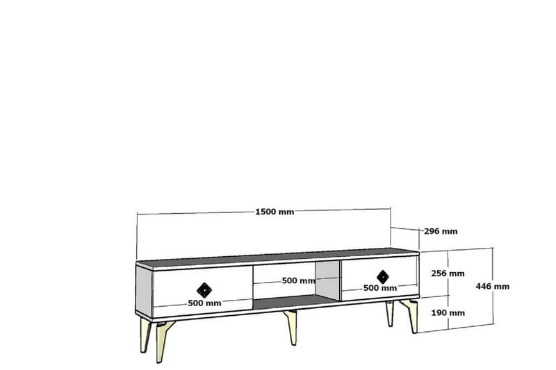 Male Tv-bänk 150 cm Silver - Möbler - Vardagsrum - Tv-möbler & mediamöbler - Tv-bänkar