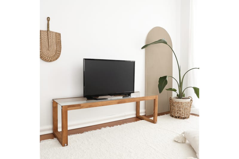 MASCONE Tv-bänk 130 cm Natur - Möbler - Vardagsrum - Tv-möbler & mediamöbler - Tv-bänkar