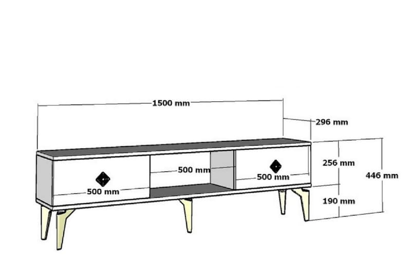 Munda Tv-bänk 150 cm Silver - Möbler - Vardagsrum - Tv-möbler & mediamöbler - Tv-bänkar