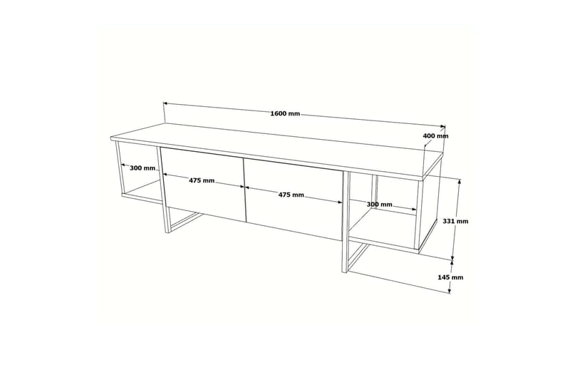 Mushir Tv-bänk 160 cm Ek - Möbler - Vardagsrum - Tv-möbler & mediamöbler - Tv-bänkar