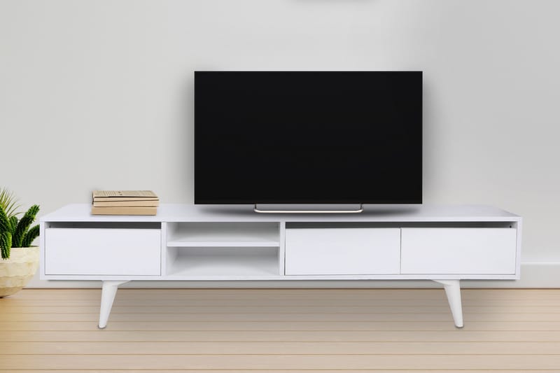 NEEDIS Tv-bänk 180 cm Vit - Möbler - Vardagsrum - Tv-möbler & mediamöbler - Tv-bänkar