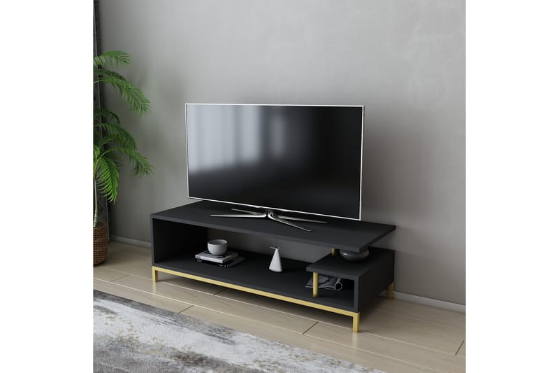 OBURUS Tv-bänk 120x37,6 cm Guld - Möbler - Vardagsrum - Tv-möbler & mediamöbler - Tv-bänkar