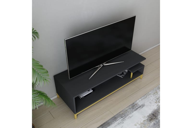 OBURUS Tv-bänk 120x37,6 cm Guld - Möbler - Vardagsrum - Tv-möbler & mediamöbler - Tv-bänkar