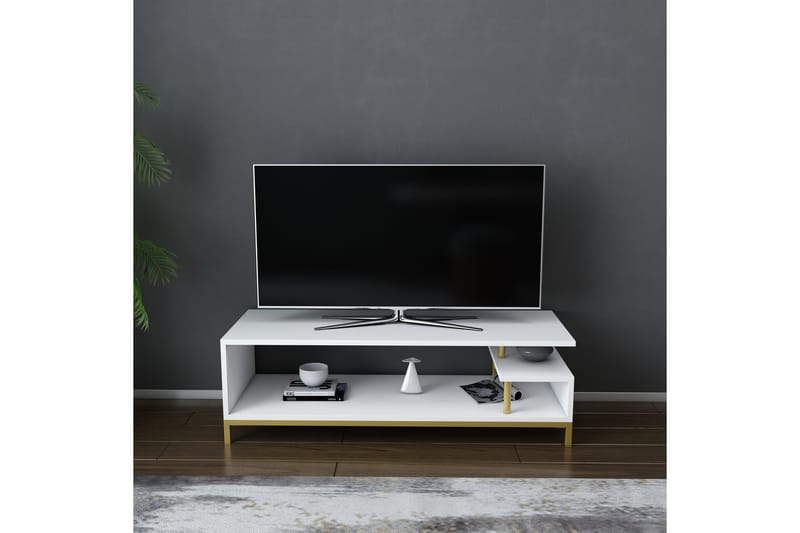 OBURUS Tv-bänk 120x37,6 cm Guld - Möbler - Vardagsrum - Tv-möbler & mediamöbler - Tv-bänkar