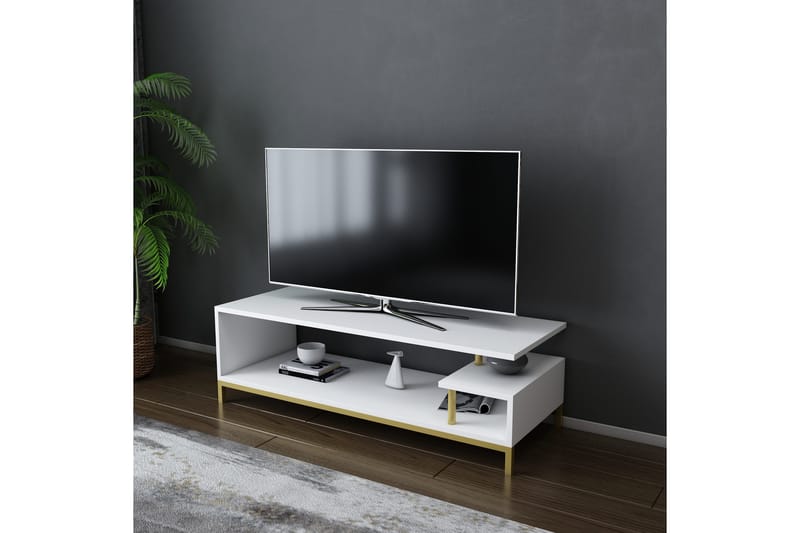 OBURUS Tv-bänk 120x37,6 cm Guld - Möbler - Vardagsrum - Tv-möbler & mediamöbler - Tv-bänkar