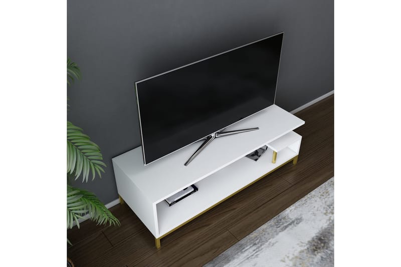 OBURUS Tv-bänk 120x37,6 cm Guld - Möbler - Vardagsrum - Tv-möbler & mediamöbler - Tv-bänkar