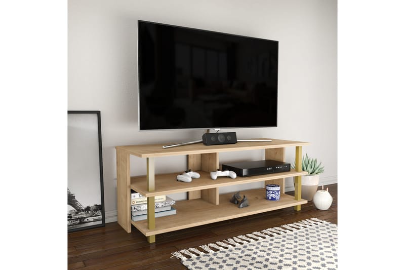 OBURUS Tv-bänk 120x47,4 cm Guld - Möbler - Vardagsrum - Tv-möbler & mediamöbler - Tv-bänkar