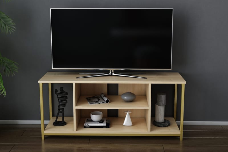 OBURUS Tv-bänk 120x50,8 cm Guld - Möbler - Vardagsrum - Tv-möbler & mediamöbler - Tv-bänkar