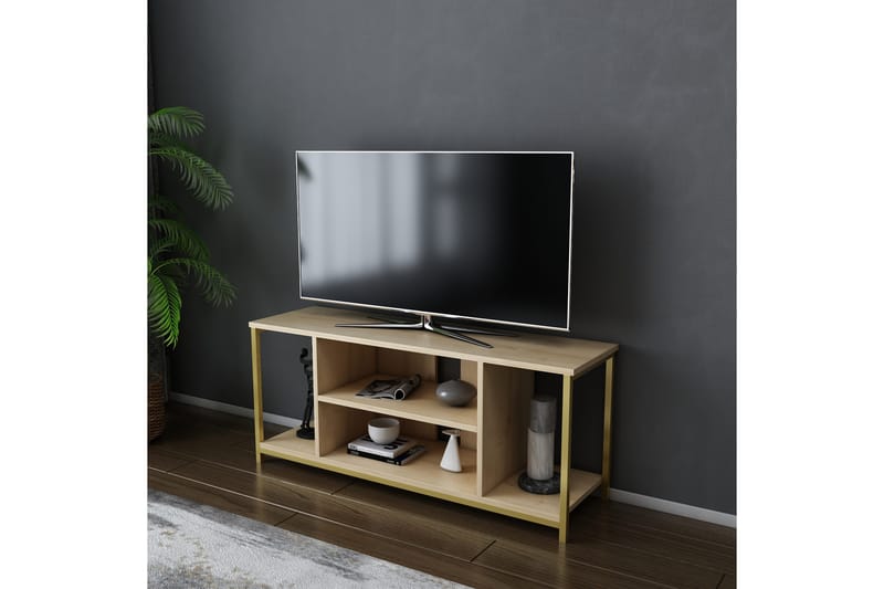 OBURUS Tv-bänk 120x50,8 cm Guld - Möbler - Vardagsrum - Tv-möbler & mediamöbler - Tv-bänkar