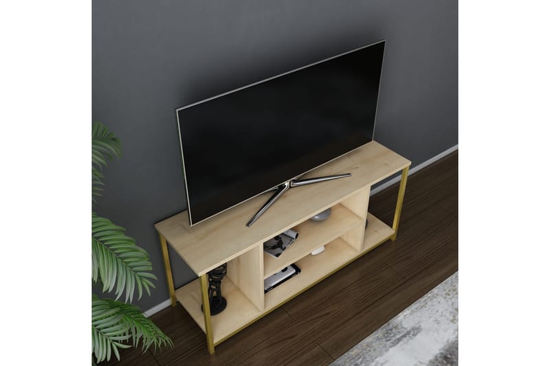 OBURUS Tv-bänk 120x50,8 cm Guld - Möbler - Vardagsrum - Tv-möbler & mediamöbler - Tv-bänkar