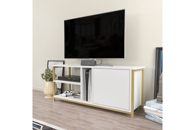 OBURUS Tv-bänk 120x50,8 cm Guld - Möbler - Vardagsrum - Tv-möbler & mediamöbler - Tv-bänkar