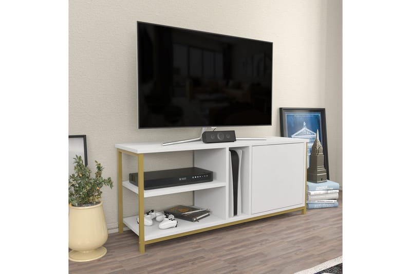 OBURUS Tv-bänk 120x50,8 cm Guld - Möbler - Vardagsrum - Tv-möbler & mediamöbler - Tv-bänkar