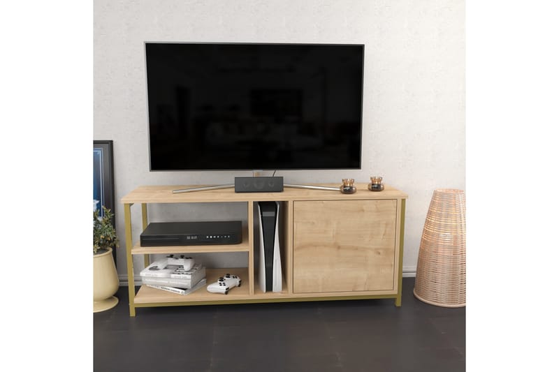 OBURUS Tv-bänk 120x50,8 cm Guld - Möbler - Vardagsrum - Tv-möbler & mediamöbler - Tv-bänkar