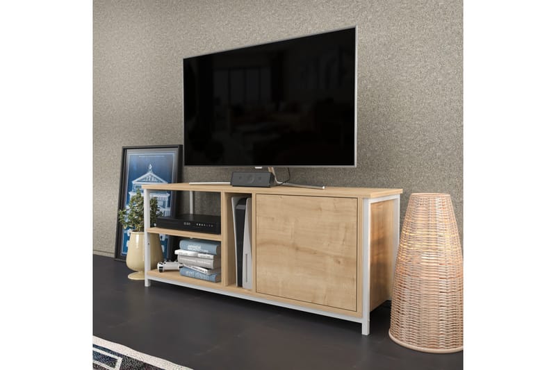 OBURUS Tv-bänk 120x50,8 cm Vit - Möbler - Vardagsrum - Tv-möbler & mediamöbler - Tv-bänkar