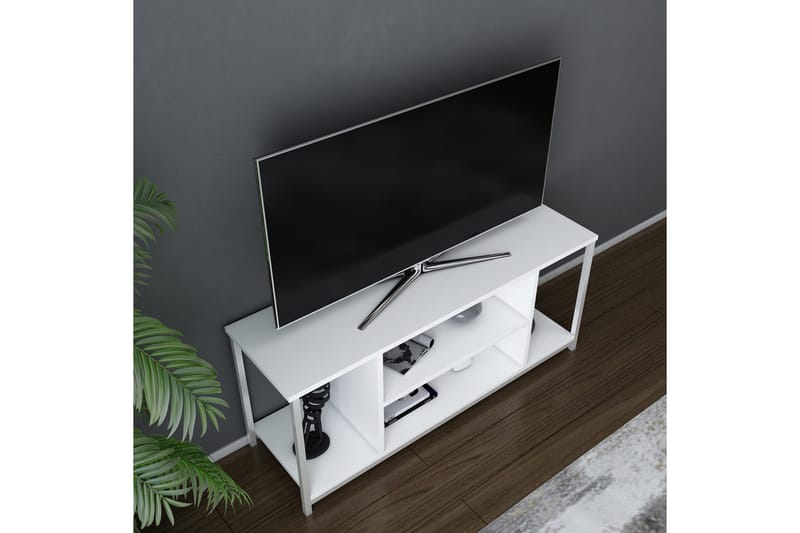 OBURUS Tv-bänk 120x50,8 cm Vit - Möbler - Vardagsrum - Tv-möbler & mediamöbler - Tv-bänkar