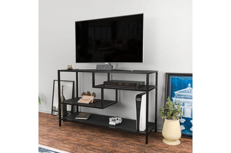 OBURUS Tv-bänk 120x75 cm Antracit - Möbler - Vardagsrum - Tv-möbler & mediamöbler - Tv-bänkar