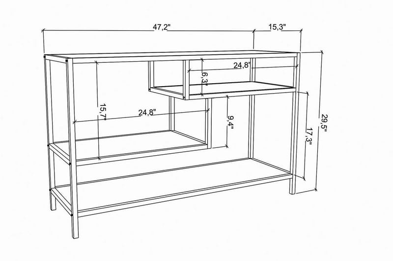 OBURUS Tv-bänk 120x75 cm Antracit - Möbler - Vardagsrum - Tv-möbler & mediamöbler - Tv-bänkar