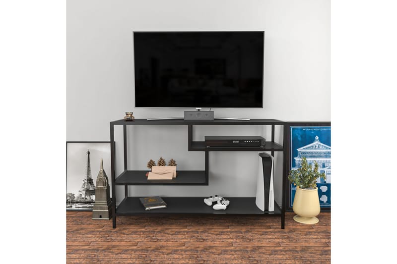 OBURUS Tv-bänk 120x75 cm Antracit - Möbler - Vardagsrum - Tv-möbler & mediamöbler - Tv-bänkar