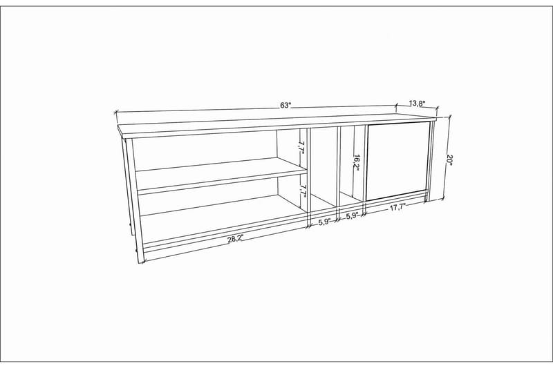 OBURUS Tv-bänk 140x50,8 cm Guld - Möbler - Vardagsrum - Tv-möbler & mediamöbler - Tv-bänkar