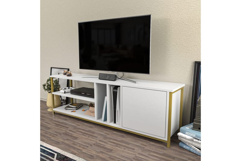 OBURUS Tv-bänk 140x50,8 cm Guld - Möbler - Vardagsrum - Tv-möbler & mediamöbler - Tv-bänkar