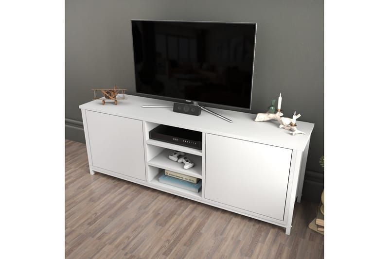 OBURUS Tv-bänk 140x50,8 cm Vit - Möbler - Vardagsrum - Tv-möbler & mediamöbler - Tv-bänkar