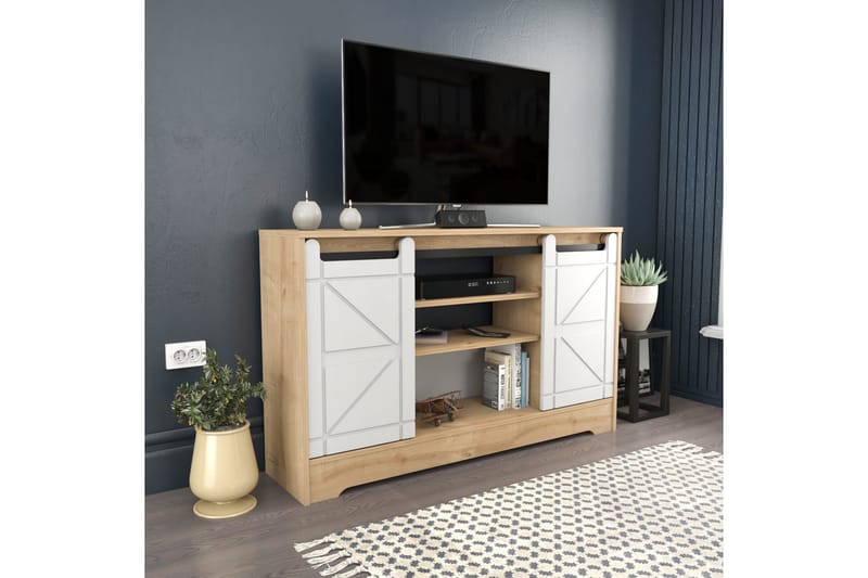 OBURUS Tv-bänk 140x85 cm Brun - Möbler - Vardagsrum - Tv-möbler & mediamöbler - Tv-bänkar