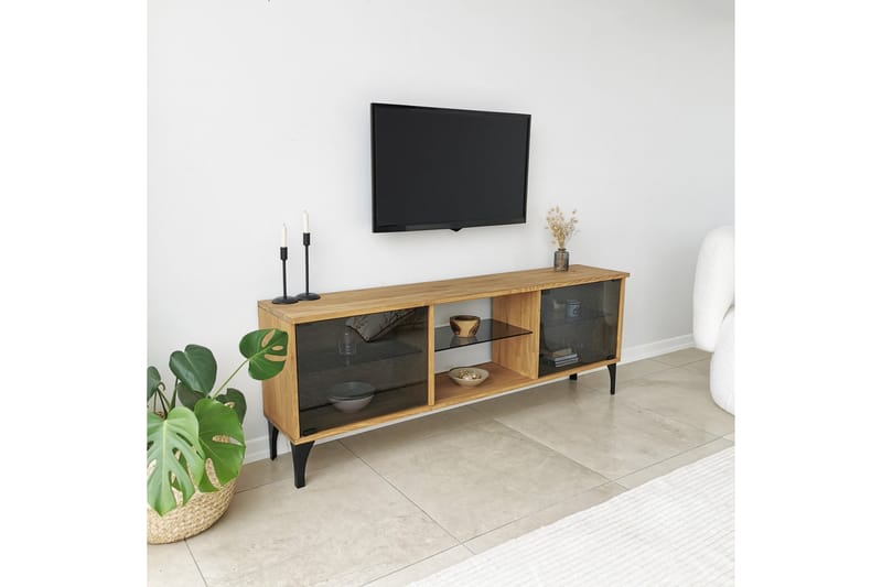 OBURUS Tv-bänk 150x40 cm Brun - Möbler - Vardagsrum - Tv-möbler & mediamöbler - Tv-bänkar