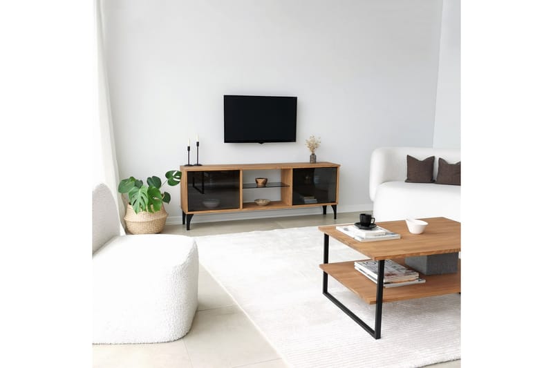 OBURUS Tv-bänk 150x40 cm Brun - Möbler - Vardagsrum - Tv-möbler & mediamöbler - Tv-bänkar