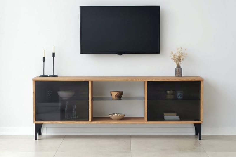 OBURUS Tv-bänk 150x40 cm Brun - Möbler - Vardagsrum - Tv-möbler & mediamöbler - Tv-bänkar