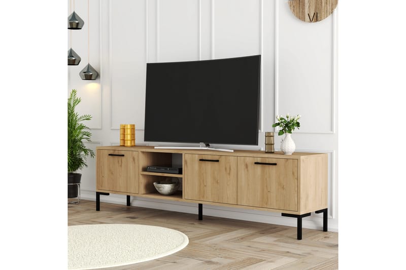 OBURUS Tv-bänk 150x52 cm Brun - Möbler - Vardagsrum - Tv-möbler & mediamöbler - Tv-bänkar