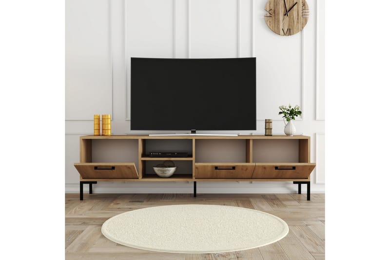 OBURUS Tv-bänk 150x52 cm Brun - Möbler - Vardagsrum - Tv-möbler & mediamöbler - Tv-bänkar