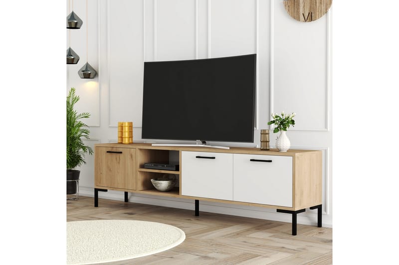 OBURUS Tv-bänk 150x52 cm Brun - Möbler - Vardagsrum - Tv-möbler & mediamöbler - Tv-bänkar