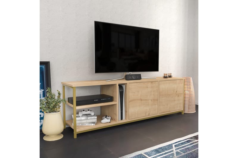 OBURUS Tv-bänk 160x50,8 cm Brun - Möbler - Vardagsrum - Tv-möbler & mediamöbler - Tv-bänkar