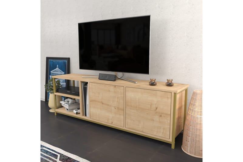 OBURUS Tv-bänk 160x50,8 cm Brun - Möbler - Vardagsrum - Tv-möbler & mediamöbler - Tv-bänkar