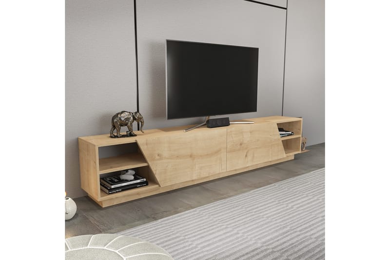 OBURUS Tv-bänk 240x47,4 cm Brun - Möbler - Vardagsrum - Tv-möbler & mediamöbler - Tv-bänkar